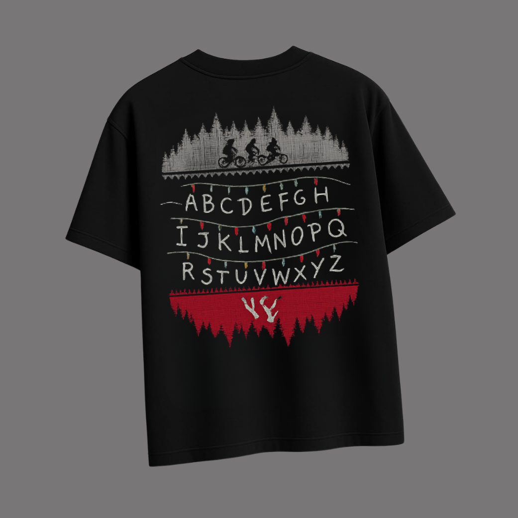Stranger Things Alphabet Tee – Upside Down Edition