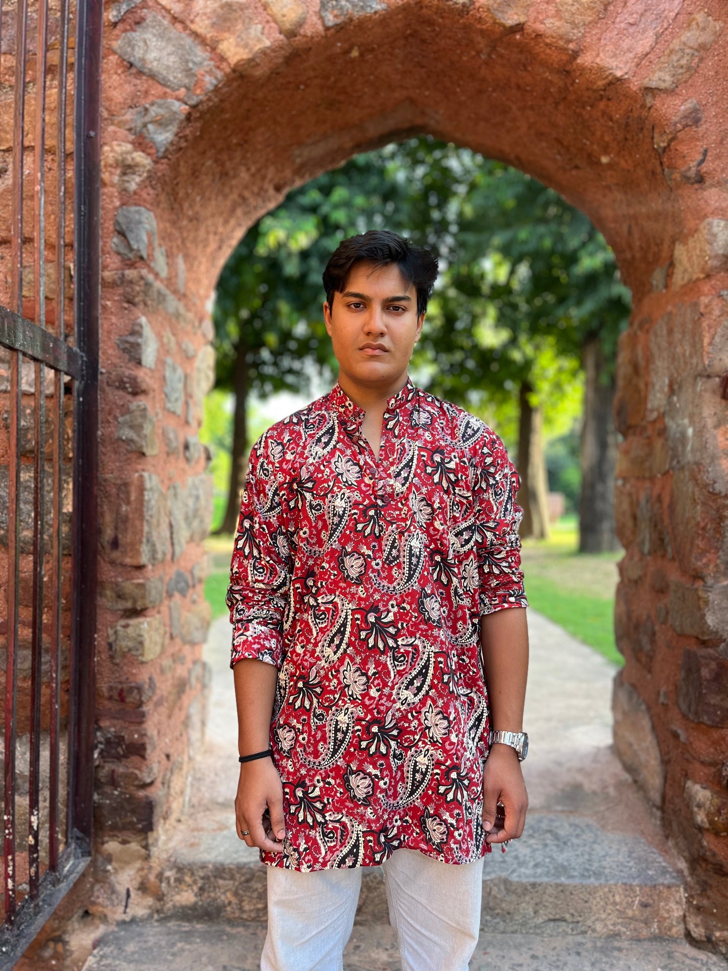 Ruby Romance | Matching Kurta & Kurti Duo – Red