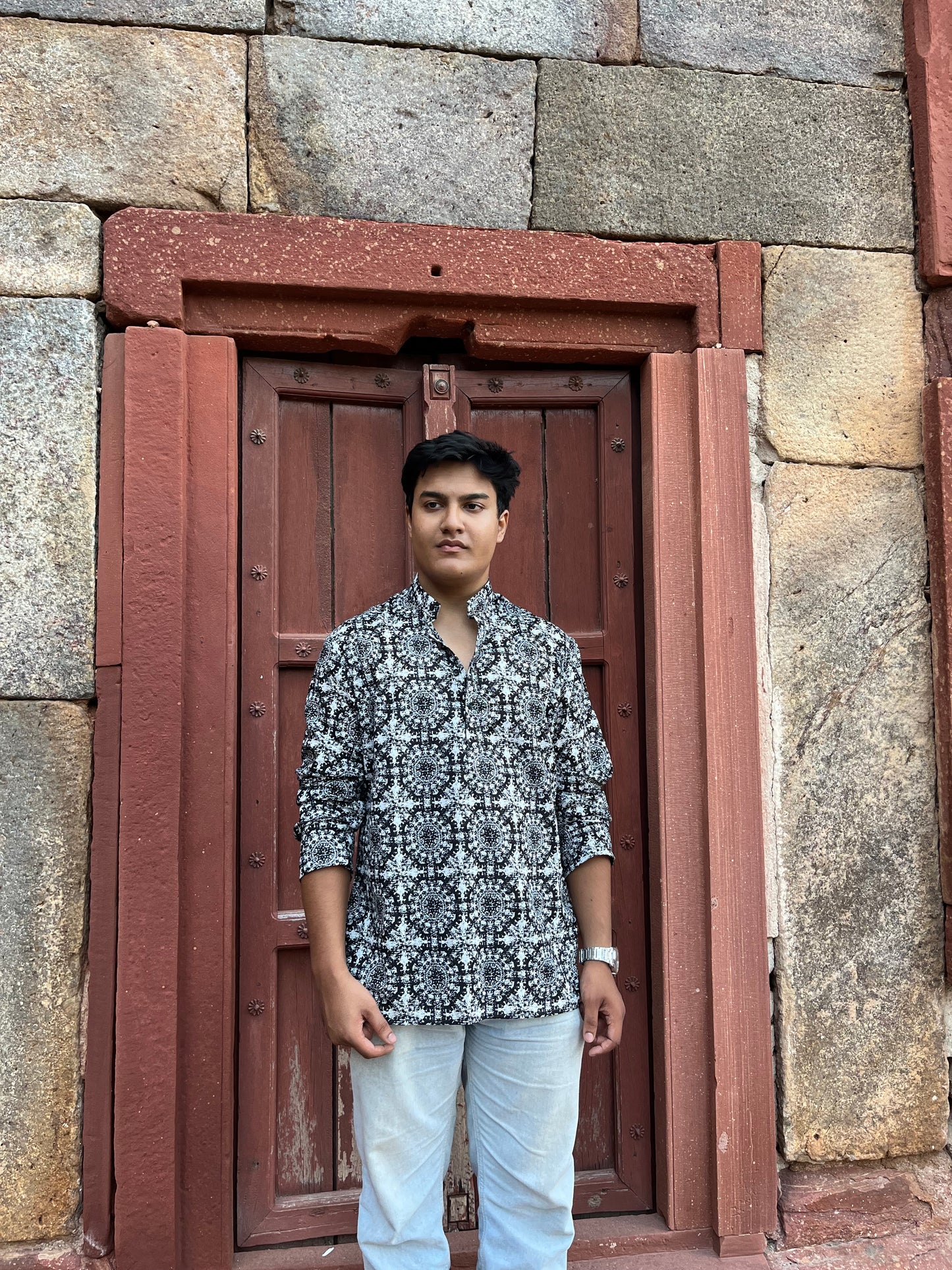 Midnight Mandala Printed Kurta