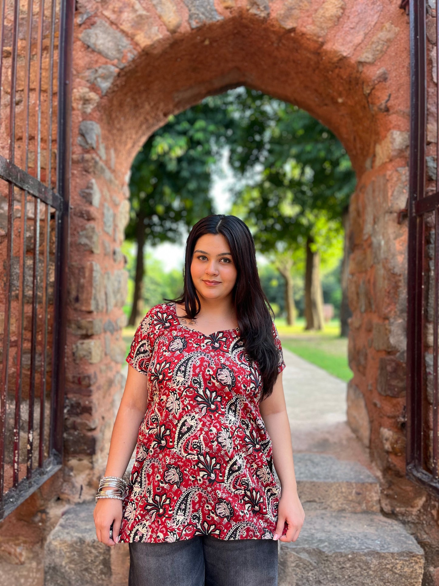 Ruby Romance | Matching Kurta & Kurti Duo – Red