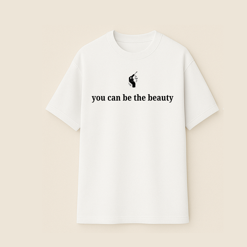 “Beauty x Monster” – Couple Quote Oversized Tees