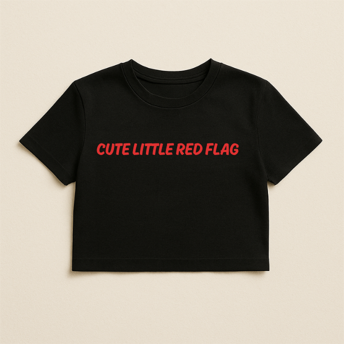 Cute Little Red Flag | Crop T-Shirt