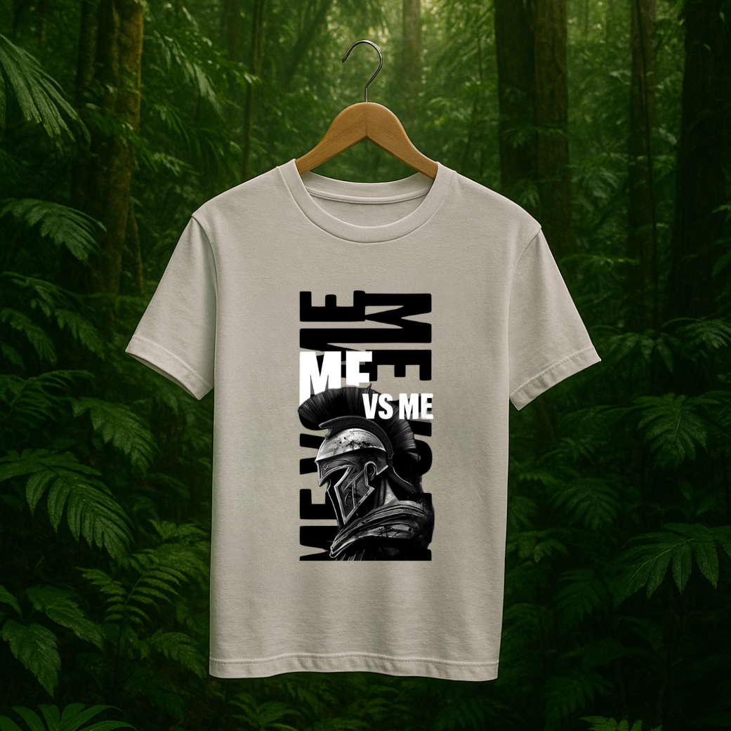 ME vs ME Warrior Oversized T-Shirt – Self-Battle Graphic Tee