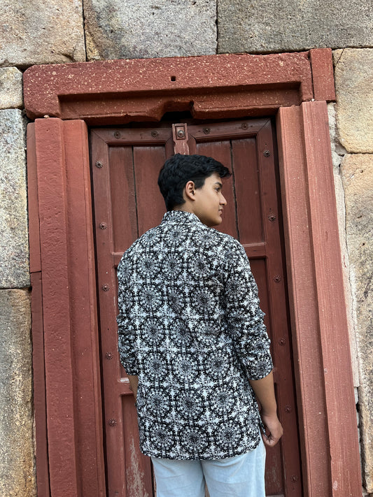 Midnight Mandala Printed Kurta