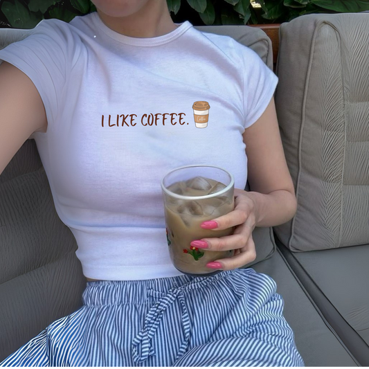 I Like Coffee – Crop Tee