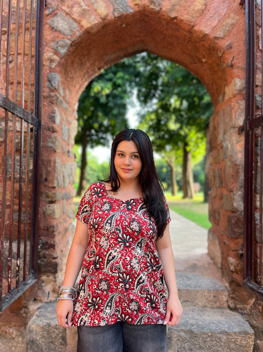 Scarlet Whimsy Kurti