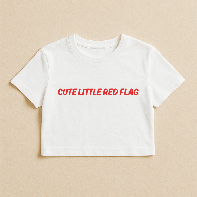 Cute Little Red Flag | Crop T-Shirt