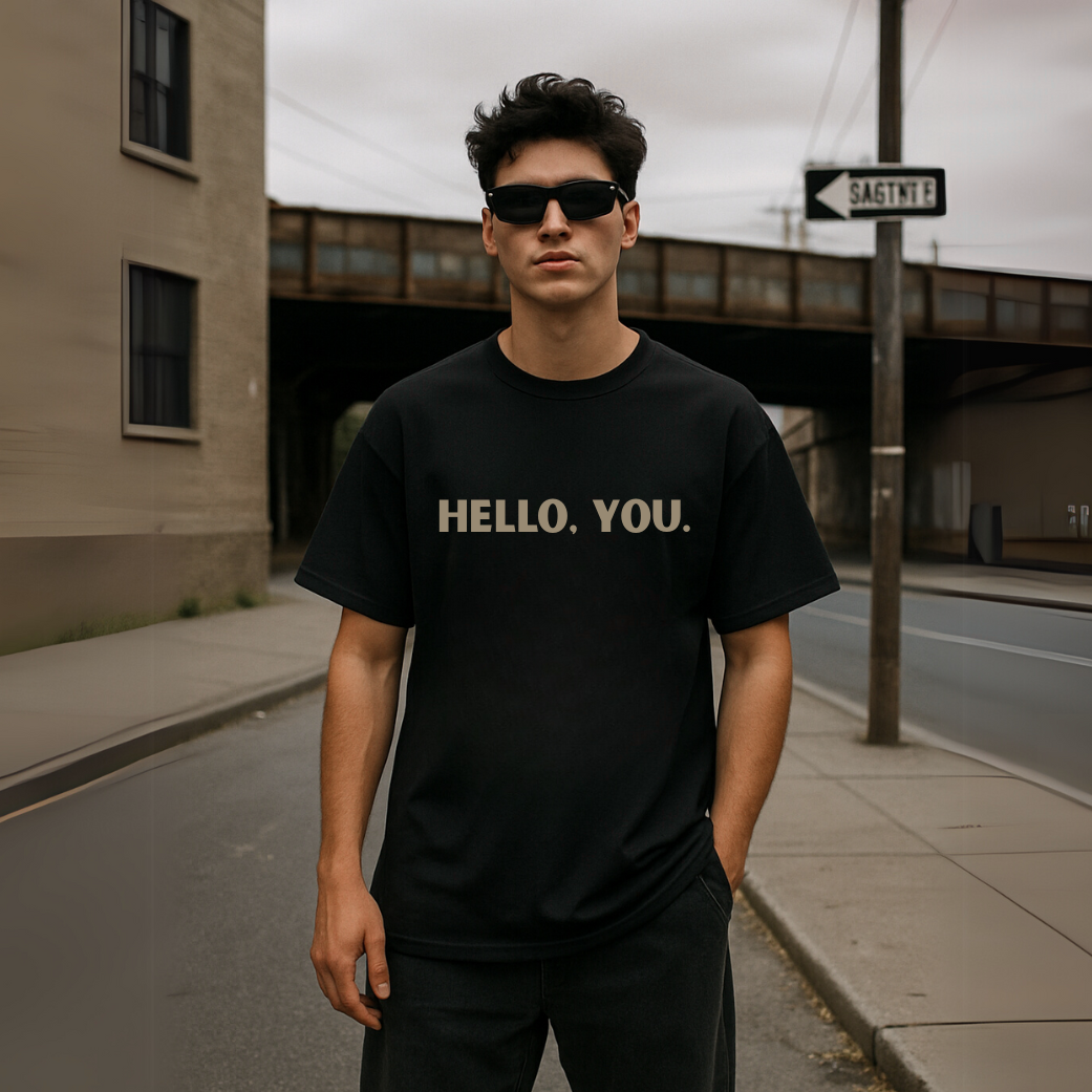 "HELLO, YOU." Unisex Oversized T-Shirt – Joe Goldberg Edition