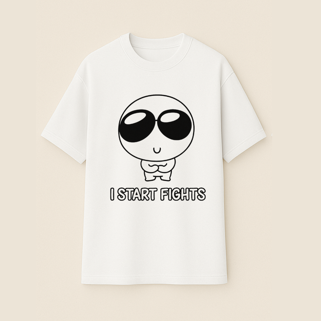 “Fights & Finishes” – Couple Oversized Tees